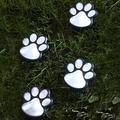 Lampes solaires d'extérieur à empreinte de patte Lampes solaires d'extérieur étanches Lampes de patte de chien (lot de 4) Lampes de jardin pour animaux de chiot de chat Lampe de patte de chemin