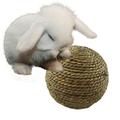 Pet Rabbits Grass Straw Woven Ball Toys Hamster Rabbit Guinea Pig Chew Toy Gnawing Treats for Rabbits Guinea Pigs Chinchilla Bunny Natural Balls Pet Cage Entertainment Accessories
