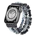 Bijoux Bracelet Compatible avec Bracelet Apple Watch 38mm 40mm 41mm 42mm 44mm 45mm 49mm Luxe Élastique Perlé Perles Bracelet de remplacement pour iwatch Série Ultra 8 7 6 5 4 3 2 1 SE