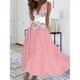 Femme Robe de bal robe soirée Invité de mariage Robe Floral Imprimer Col V robe longue Vacances Sans Manches Eté Printemps