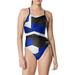 Speedo Women s Glimmer Crossback One-Piece Swimsuit (Speedo Blue 40D)