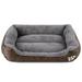 Square Small Medium Dog Bed Mattress Washable Pads Room Soft Plush Faux Fur Rectangle Sleeping Pet Bed for Small Medium Large Dogs Cats Puppy with Anti-Slip Waterproof Bottom