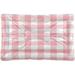 Wellsay Pink Buffalo Plaid Dog Bed Machine Washable Pet Bed Mattress Comfortable Soft Pet Bed Mat Non-Slip Bottom Couch for Small Medium Dogs 24x18 Inch