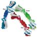 Rope N Rubber Hard Bones Dog Toy 10 Long Durable Tough Tugging Chew Dogs Toys(Green)