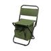 Slhenay Outdoor Folding Chair with Cooler Bag Compact Fishing Stool Fishing Chair with Double Oxford Cloth Cooler Bag for Fishing/Beach/Camping/Family/Outing