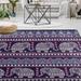 Wellsay Tribal Ethnic Elephant Non Slip Area Rug for Living Dinning Room Bedroom Kitchen 1.7 x 2.6 (20 x 31 Inches / 50 x 80 cm) Mandala Elephant Nursery Rug Floor Carpet Yoga Mat