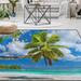 FREEAM Tropical Beach Non Slip Area Rug for Living Dinning Room Bedroom Kitchen 2 x 3 (24 x 36 Inch) Palm Tree Nursery Rug Floor Carpet Yoga Mat