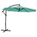Sunnydaze 9.5 Offset Outdoor Patio Umbrella with Crank - Seafoam