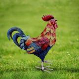 Bilqis Outdoor Rooster Decoration Rooster Garden Stake Chicken Yard Art Metal Rooster Yard Statue Decoration Rooster Iron Garden Stakes Plug into The Ground Garden Courtyard Outdoor Decorations