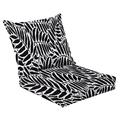 2 Piece Indoor/Outdoor Cushion Set Tropical pattern palm leaves seamless floral background Exotic plant Casual Conversation Cushions & Lounge Relaxation Pillows for Patio Dining Room Office Seating