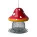 lulshou Bird Feeders for Outdoors Red Solar Bird Feeders - Outdoors Hanging Color Changing Solar Garden Lantern