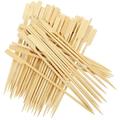 200 Pcs BBQ Bamboo Skewers Fruit Toothpicks Sticks Accessory Paddle Multi-function Barbecue Party