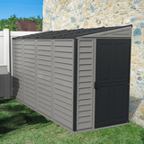 Duramax 4ft x 10ft Sidemate Plus Vinyl Resin Outdoor Storage Shed With Foundation Kit