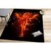 Abstract Woman Rugs Black Rug Angel Wings Rug Personalizeds Rug Fire Angel Woman Rug Pattern Rugs Gift For The Home Rug Red Rugs 3.3 x9.2 - 100x280 cm