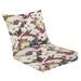 2 Piece Indoor/Outdoor Cushion Set Seamless pattern Flowers Brush texture Casual Conversation Cushions & Lounge Relaxation Pillows for Patio Dining Room Office Seating