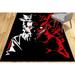 Stair Rug Black Rugs Gift For Him Rug Modern Rugs Machine Washable Rug Hallway Rugs Manga Rugs Anime Rug Rug Kitchen Rugs Red Rug 2.6 x5 - 80x150 cm