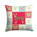 Miniature Fox Terrier Love Fabric Decorative Pillow Red