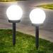 Aibecy Solar Ball Garden Lamp 2Pcs Waterproof LED Ground Light for Lawn