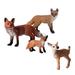 4pcs Simulation Deer Plastic Forest Animal Figure Set Realistic Fun Toys Model for Kids (Big Red + Little Red + Little + Small White Deer)