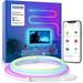 YGDU RGB+IC Neon Rope Lights 9.8ft Halloween Decoration Lights Work with Google Assistant Smart Lights with Music Sync 16 Million DIY Colors for Bedroom Wall Gaming Party.