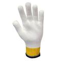 WHIZARD 3-INCH CUFF DEFENDER CUT-RESISTANT WHITE GLOVES Medium