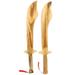 Wooden Toy Sword 2pcs Wooden Toy Swords for Kids Wood Sword Toy Simulation Wooden Toy Sword for Kids