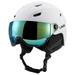 Lixada Integrated Ski Helmet with Removable Visor Goggles Safety Headgear for Men and Women