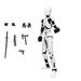 PURJKPU 3D Printed Mannequin Toys Multi-Jointed Movable Robots Mannequin Action Dolls That Require Manual Assembly Desktop Decorations T13 Action Figure for Stop Motion Animation