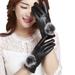 WINDLAND Womens Leather Gloves Winter Lined Fleece Lining Thick Warm Gloves Touchscreen Driving Gloves Winter Cycling Gloves