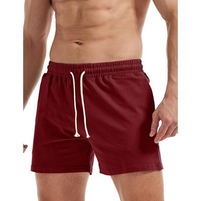Men's Pink Shorts Athletic Shorts Sweat Shorts Workout Shorts Pocket Plain Comfort Breathable Outdoor Daily Going out Fashion Casual Black White