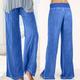 Women's Jeans Wide Leg Pants Trousers Faux Denim Baggy Full Length Stretchy High Waist Fashion Casual Daily Weekend Black Blue S M Spring Summer Fall Winter