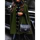Women's Cloak / Capes Long Coat Winter Coat Thermal Warm Pea Coat Double Breasted Trench Coat Fall Party Elegant Lady Jacket Long Sleeve Black Army Green Orange