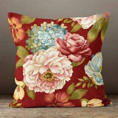 Floral Double Side Pillow Cover 1PC Soft Decorative Square Cushion Case Pillowcase for Bedroom Livingroom Sofa Couch Chair