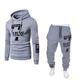 Men's Tracksuit Sweatsuit 2 Piece Street Long Sleeve Thermal Warm Moisture Wicking Soft Fitness Gym Workout Running Sportswear Activewear White Black Grey / Hoodie / Micro-elastic / Athleisure