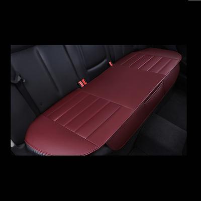 Premium PU Car Seat Cover Back Seat Protector Works with 95 % of Vehicles Padded Anti-Slip Full Wrapping Edge Car Interior Accessories for Men Women Four Seasons 1PCS