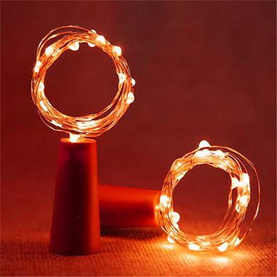 ElegantWeddingReceptionParty 1/2/6/10pcs Wine Bottle String Lights 2m 20LEDs with Cork Warm White White Multi Color Red Blue Waterproof Christmas Wedding Decoration Batteries Powered