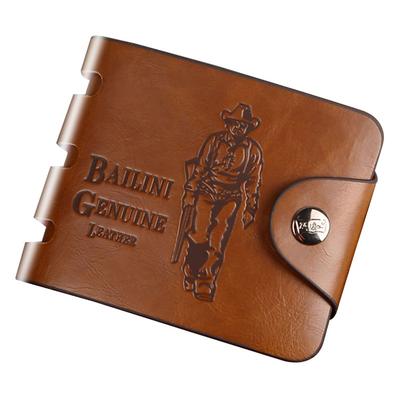 Mens Boys Classic Leather Pockets Credit ID Cards Holder Purse Wallet