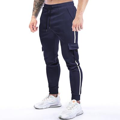 Men's Sweatpants Joggers Trousers Cargo Sweatpants Pocket Drawstring Elastic Waist Plain Comfort Breathable Outdoor Daily Going out Fashion Casual Black Dark Blue
