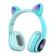 L400 LED Flash Cute Cat Ears Headphone With Microphone Bluetooth Earphone Over-Ear Wireless Music Gaming Player Over-Ear Wireless Headset