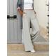 Women's Wide Leg Pants Trousers Baggy Plain Pocket Baggy Full Length Micro-elastic Mid Waist Fashion Streetwear Street Daily Apricot Black S M Summer Spring