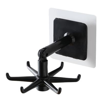 2pcs Kitchen Utensil Holder 360 Degrees Rotating Folding Hook Self-Adhesive 180 Degree Vertical Flip Hook Waterproof Kitchen Hook