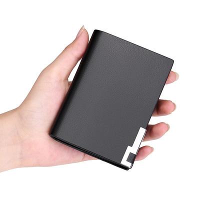 NEW Fashion Black Genuine Leather Business Card Wallets Men Credit Card Holders Women CardID Holder Male Organizer VIP Card Holder