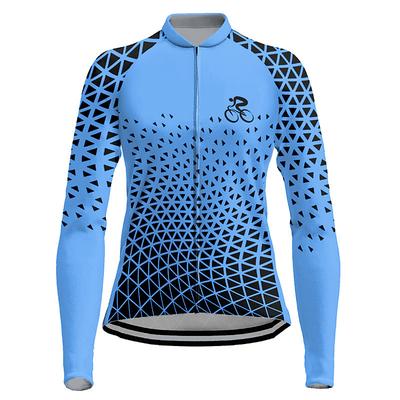 21Grams Women's Cycling Jersey Long Sleeve Bike Top with 3 Rear Pockets Mountain Bike MTB Road Bike Cycling Breathable Quick Dry Moisture Wicking Reflective Strips Violet Dark Pink Yellow Graphic