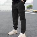 Kids Boys Sweatpants Trousers Pocket Cartoon Letter Breathable Comfort Pants Training Sports Daily Basic Black Avatar Overalls Black Small Label Overalls Army Green Small Label Overalls Mid Waist