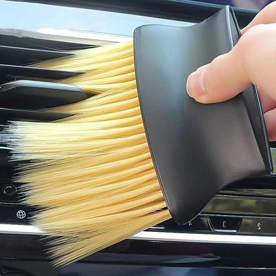 Car Interior Air Conditioner Sweeping Dust Soft Bristle Brush Tool Car Interior Crevice Dust Removal Brush Air Outlet Cleaning Brush