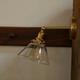 Vintage Wall Lamp, Wall Light Fixture Indoor Brass Wall Sconce Wall Mounted Single Sconce for Bathroom Bedroom Vanity Corridor Living Room Farmhouse Coffee Bar with Glass Shade