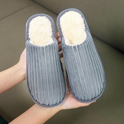 Home Slippers for Women Men, Fuzzy House Slippers Memory Foam Slippers Slip on Cozy Bedroom Shoes Anti-Skid Rubber Sole Indoor Outdoor Shoes
