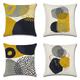 Abstract Double Side Cushion Cover 4PC Soft Decorative Square Throw Pillow Cover Cushion Case Pillowcase for Sofa Bedroom Superior Quality Machine Washable