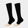 Zipper Compression Socks Open Toe Toeless Compression Socks for Women and Men(1 Pair)