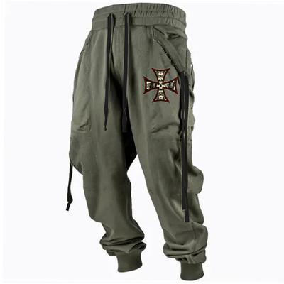 Men's Sweatpants Joggers Trousers Drawstring Elastic Waist 3D Print Graphic Prints Geometry Cross Comfort Sports Outdoor Casual Daily Cotton Blend Streetwear Designer Black Yellow Micro-elastic
